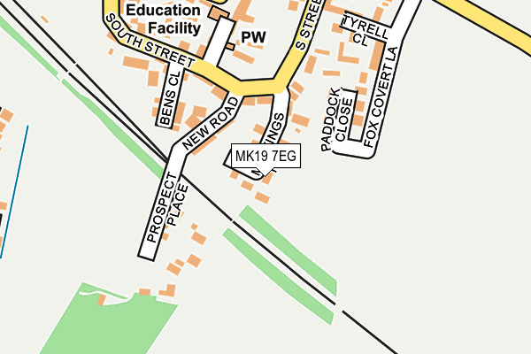 MK19 7EG map - OS OpenMap – Local (Ordnance Survey) MK19 7EG map - OS OpenMap – Local (Ordnance Survey)