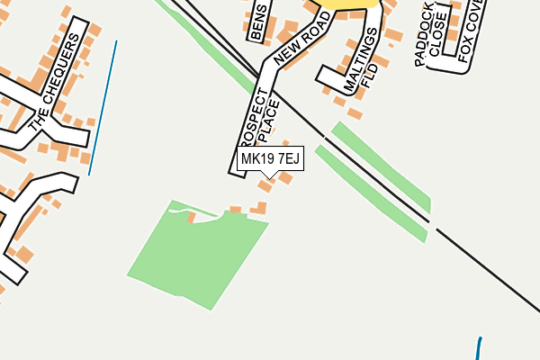 MK19 7EJ map - OS OpenMap – Local (Ordnance Survey) MK19 7EJ map - OS OpenMap – Local (Ordnance Survey)