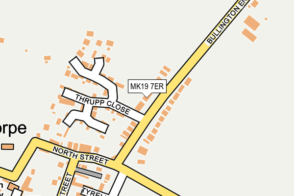 MK19 7ER map - OS OpenMap – Local (Ordnance Survey) MK19 7ER map - OS OpenMap – Local (Ordnance Survey)