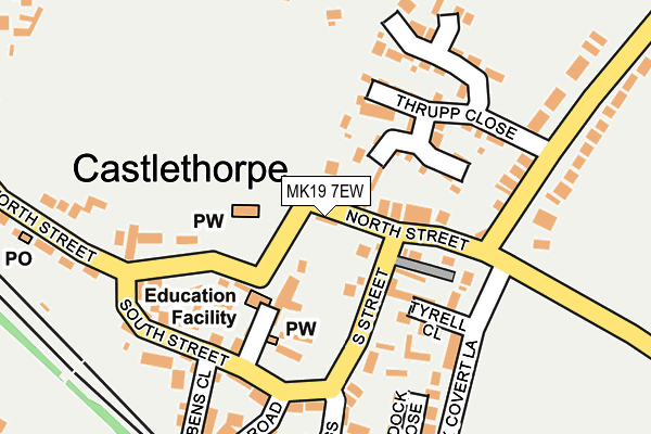 MK19 7EW map - OS OpenMap – Local (Ordnance Survey) MK19 7EW map - OS OpenMap – Local (Ordnance Survey)