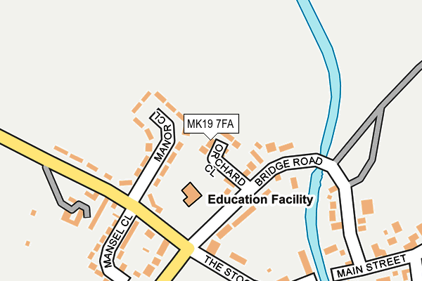 MK19 7FA map - OS OpenMap – Local (Ordnance Survey) MK19 7FA map - OS OpenMap – Local (Ordnance Survey)