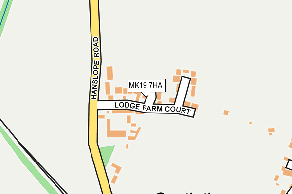 MK19 7HA map - OS OpenMap – Local (Ordnance Survey)