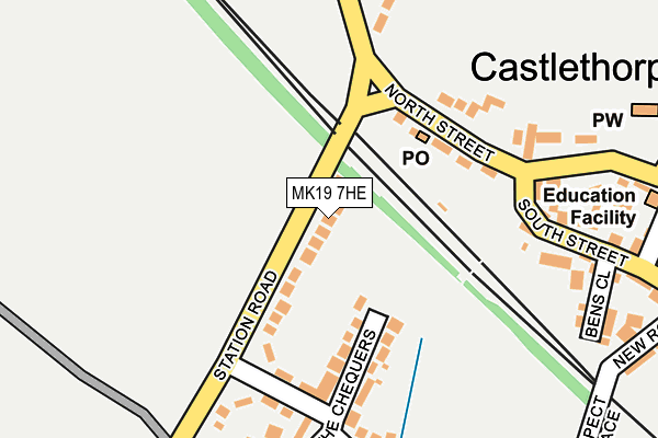 MK19 7HE map - OS OpenMap – Local (Ordnance Survey) MK19 7HE map - OS OpenMap – Local (Ordnance Survey)