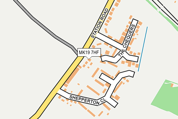 MK19 7HF map - OS OpenMap – Local (Ordnance Survey) MK19 7HF map - OS OpenMap – Local (Ordnance Survey)