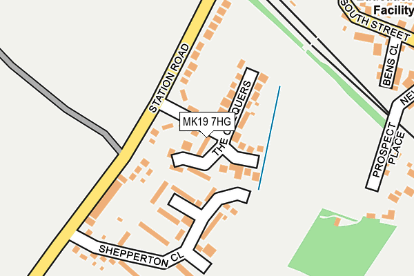 MK19 7HG map - OS OpenMap – Local (Ordnance Survey)