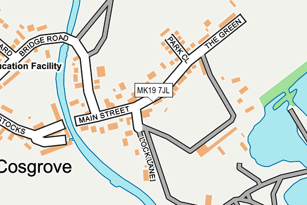 MK19 7JL map - OS OpenMap – Local (Ordnance Survey)