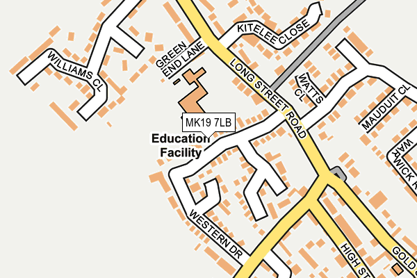 MK19 7LB map - OS OpenMap – Local (Ordnance Survey) MK19 7LB map - OS OpenMap – Local (Ordnance Survey)
