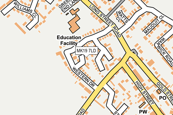 MK19 7LD map - OS OpenMap – Local (Ordnance Survey) MK19 7LD map - OS OpenMap – Local (Ordnance Survey)