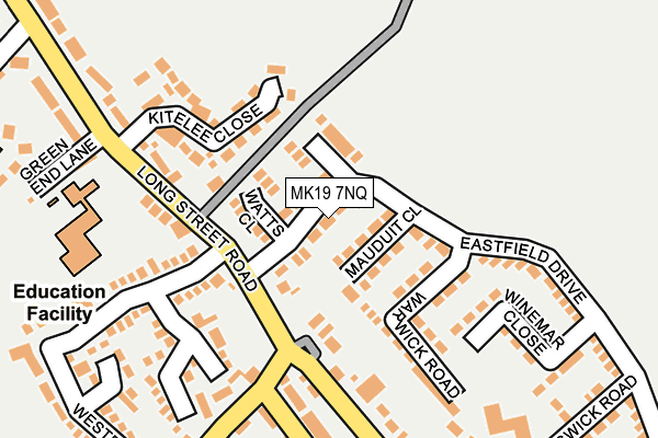 MK19 7NQ map - OS OpenMap – Local (Ordnance Survey)