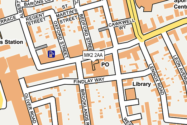 MK2 2AA map - OS OpenMap – Local (Ordnance Survey) MK2 2AA map - OS OpenMap – Local (Ordnance Survey)