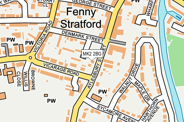 MK2 2BG map - OS OpenMap – Local (Ordnance Survey)