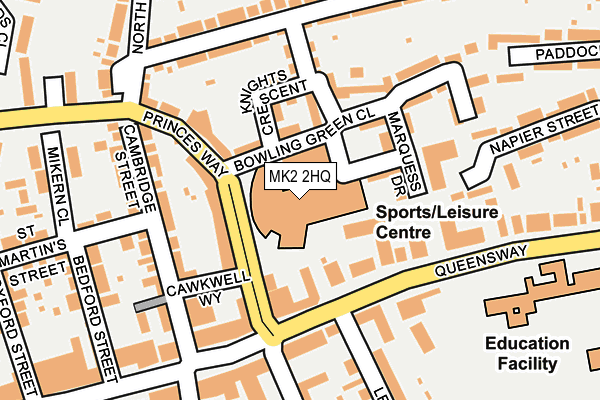 MK2 2HQ map - OS OpenMap – Local (Ordnance Survey)