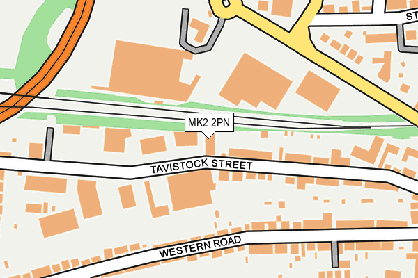 MK2 2PN map - OS OpenMap – Local (Ordnance Survey)