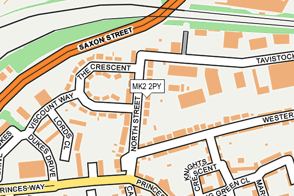MK2 2PY map - OS OpenMap – Local (Ordnance Survey)
