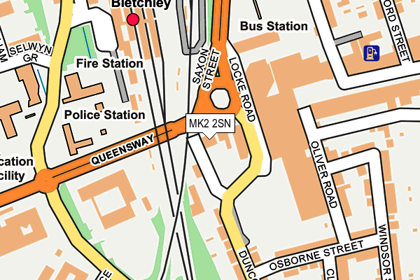 MK2 2SN map - OS OpenMap – Local (Ordnance Survey)