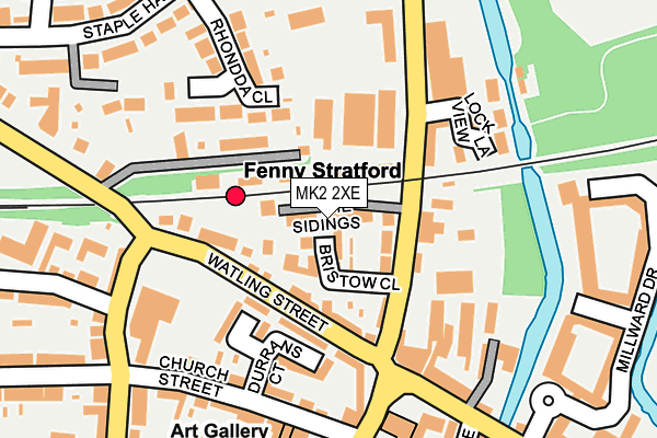 MK2 2XE map - OS OpenMap – Local (Ordnance Survey)