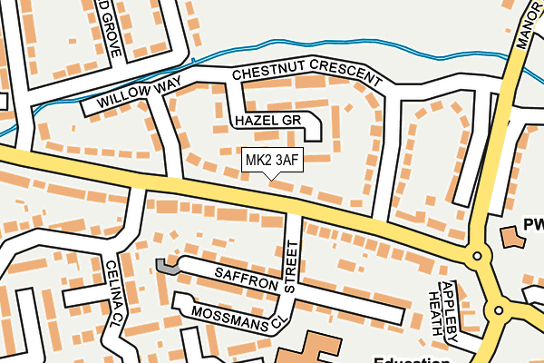 MK2 3AF map - OS OpenMap – Local (Ordnance Survey) MK2 3AF map - OS OpenMap – Local (Ordnance Survey)