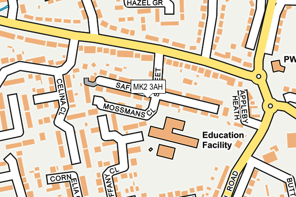 MK2 3AH map - OS OpenMap – Local (Ordnance Survey) MK2 3AH map - OS OpenMap – Local (Ordnance Survey)