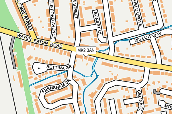 MK2 3AN map - OS OpenMap – Local (Ordnance Survey) MK2 3AN map - OS OpenMap – Local (Ordnance Survey)