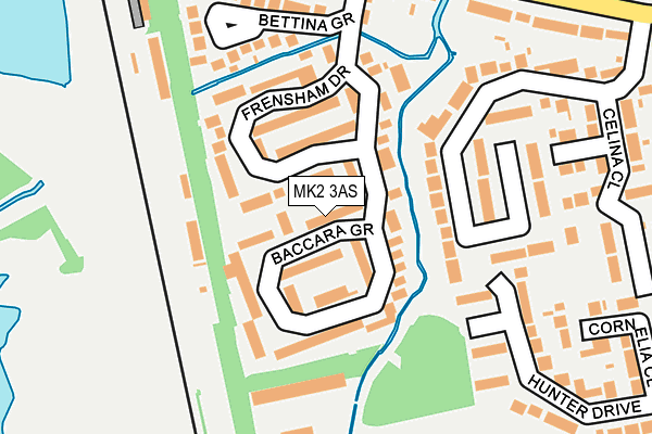 MK2 3AS map - OS OpenMap – Local (Ordnance Survey)