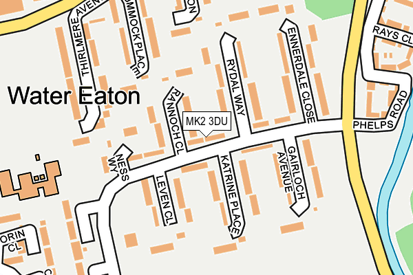 MK2 3DU map - OS OpenMap – Local (Ordnance Survey)