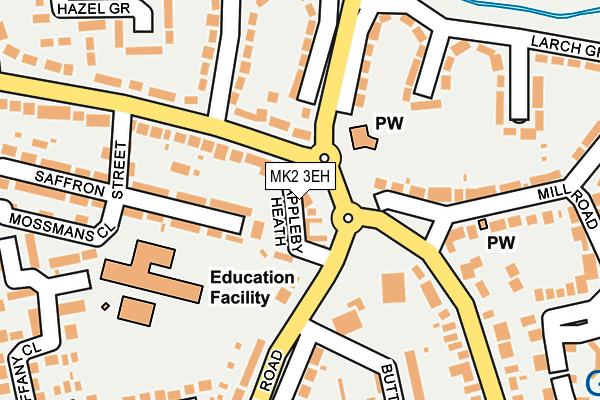 MK2 3EH map - OS OpenMap – Local (Ordnance Survey)