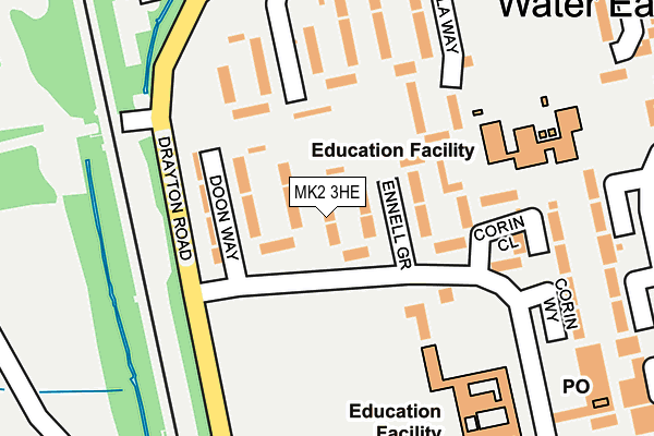 MK2 3HE map - OS OpenMap – Local (Ordnance Survey)