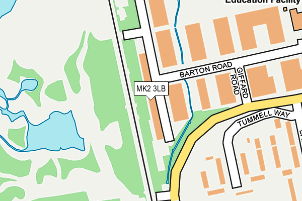 MK2 3LB map - OS OpenMap – Local (Ordnance Survey)