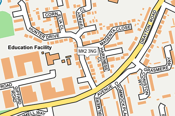 MK2 3NG map - OS OpenMap – Local (Ordnance Survey) MK2 3NG map - OS OpenMap – Local (Ordnance Survey)