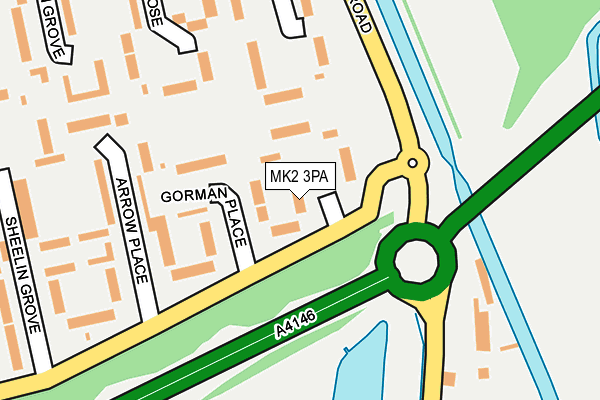 MK2 3PA map - OS OpenMap – Local (Ordnance Survey) MK2 3PA map - OS OpenMap – Local (Ordnance Survey)