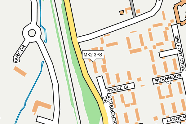 MK2 3PS map - OS OpenMap – Local (Ordnance Survey) MK2 3PS map - OS OpenMap – Local (Ordnance Survey)