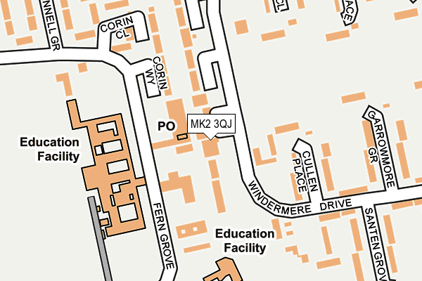 MK2 3QJ map - OS OpenMap – Local (Ordnance Survey) MK2 3QJ map - OS OpenMap – Local (Ordnance Survey)