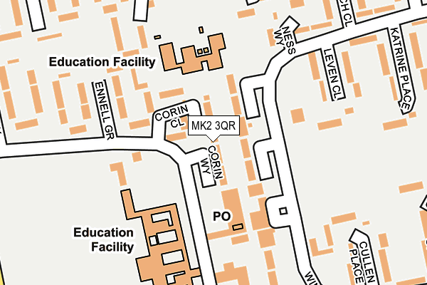 MK2 3QR map - OS OpenMap – Local (Ordnance Survey)