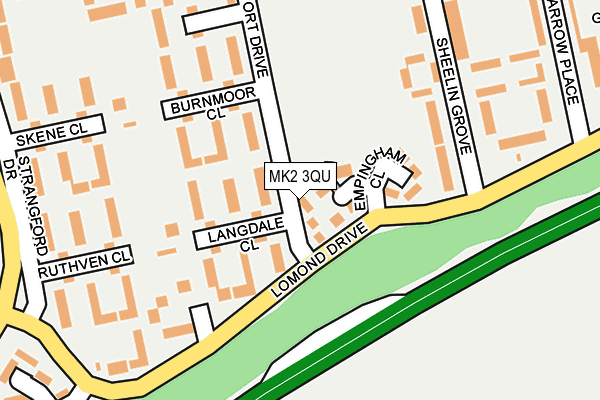 MK2 3QU map - OS OpenMap – Local (Ordnance Survey) MK2 3QU map - OS OpenMap – Local (Ordnance Survey)