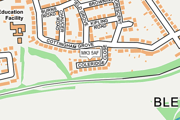 MK3 5AF map - OS OpenMap – Local (Ordnance Survey) MK3 5AF map - OS OpenMap – Local (Ordnance Survey)