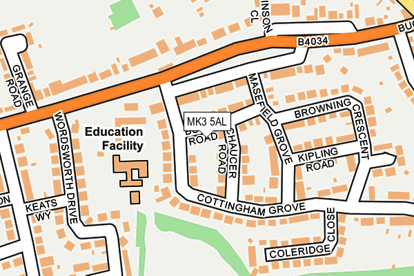 MK3 5AL map - OS OpenMap – Local (Ordnance Survey)