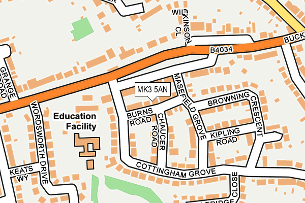 MK3 5AN map - OS OpenMap – Local (Ordnance Survey) MK3 5AN map - OS OpenMap – Local (Ordnance Survey)