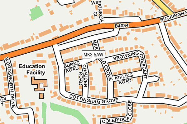 MK3 5AW map - OS OpenMap – Local (Ordnance Survey) MK3 5AW map - OS OpenMap – Local (Ordnance Survey)
