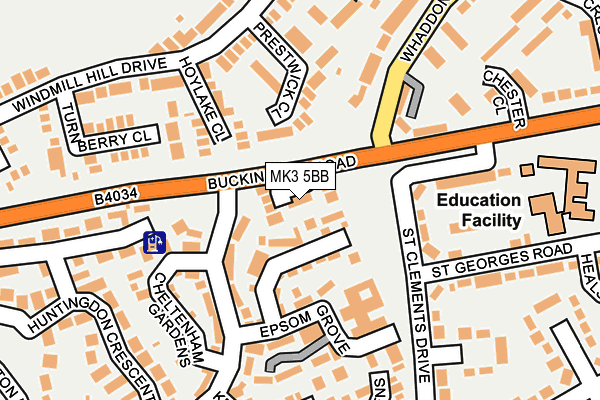MK3 5BB map - OS OpenMap – Local (Ordnance Survey) MK3 5BB map - OS OpenMap – Local (Ordnance Survey)