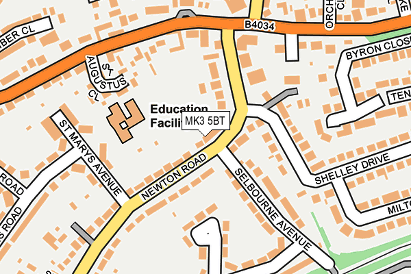 MK3 5BT map - OS OpenMap – Local (Ordnance Survey) MK3 5BT map - OS OpenMap – Local (Ordnance Survey)