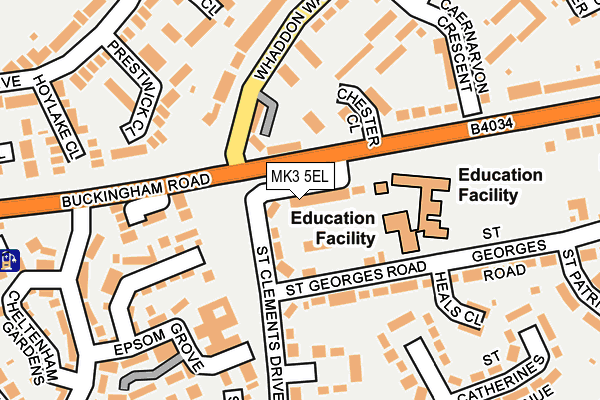 MK3 5EL map - OS OpenMap – Local (Ordnance Survey)