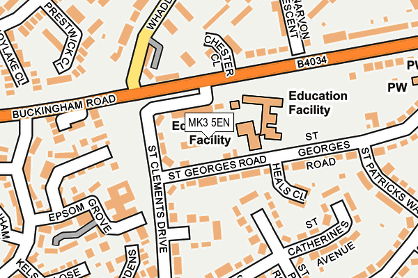 MK3 5EN map - OS OpenMap – Local (Ordnance Survey) MK3 5EN map - OS OpenMap – Local (Ordnance Survey)