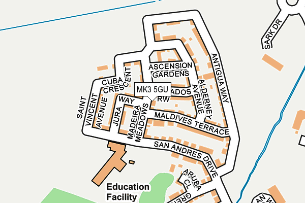 MK3 5GU map - OS OpenMap – Local (Ordnance Survey) MK3 5GU map - OS OpenMap – Local (Ordnance Survey)