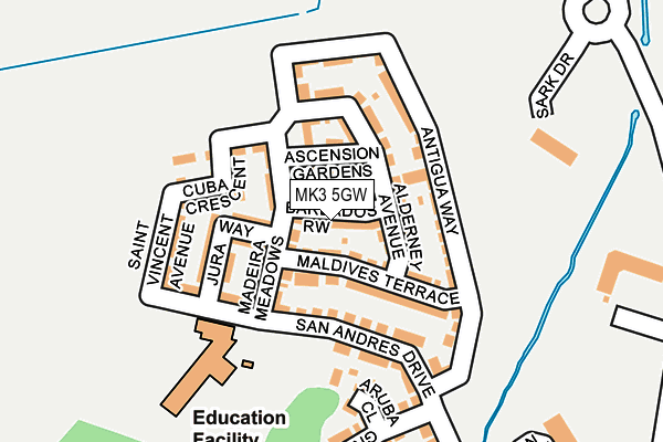 MK3 5GW map - OS OpenMap – Local (Ordnance Survey) MK3 5GW map - OS OpenMap – Local (Ordnance Survey)