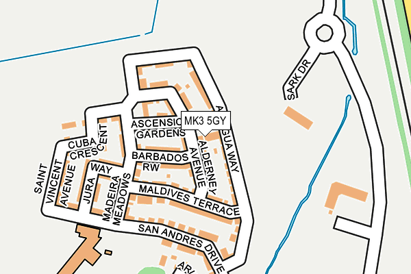 MK3 5GY map - OS OpenMap – Local (Ordnance Survey) MK3 5GY map - OS OpenMap – Local (Ordnance Survey)