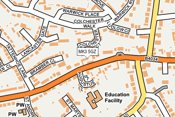 MK3 5GZ map - OS OpenMap – Local (Ordnance Survey) MK3 5GZ map - OS OpenMap – Local (Ordnance Survey)