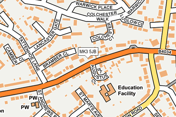 MK3 5JB map - OS OpenMap – Local (Ordnance Survey) MK3 5JB map - OS OpenMap – Local (Ordnance Survey)