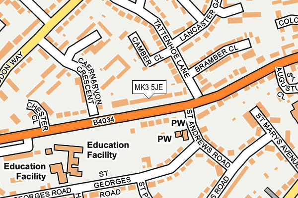 MK3 5JE map - OS OpenMap – Local (Ordnance Survey) MK3 5JE map - OS OpenMap – Local (Ordnance Survey)