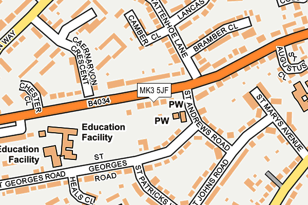 MK3 5JF map - OS OpenMap – Local (Ordnance Survey) MK3 5JF map - OS OpenMap – Local (Ordnance Survey)