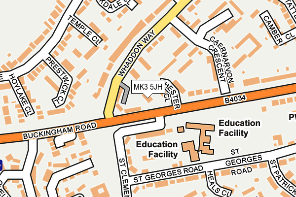MK3 5JH map - OS OpenMap – Local (Ordnance Survey) MK3 5JH map - OS OpenMap – Local (Ordnance Survey)